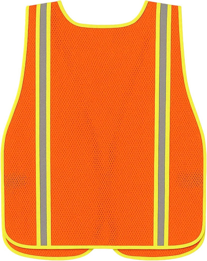 High Visibility Reflective Safety Vest for Men Women Class 2 Hi Vis Mesh Fabric Safety Work Jacket with Elastic Band