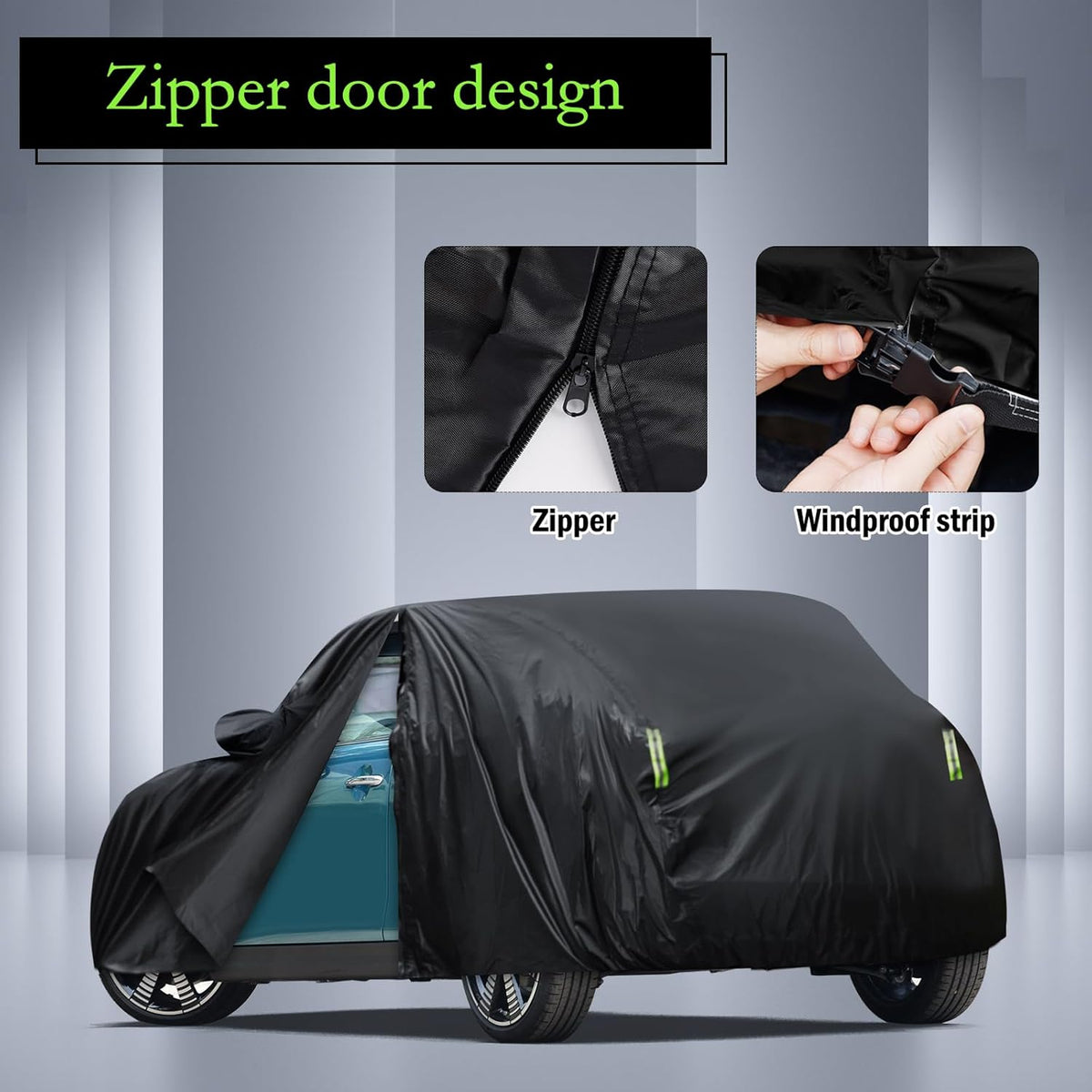 Car Cover Custom Fit for Toyota Corolla 2000-2025, Honda Civic 1991-2025, Waterproof All Weather Full Exterior Cover Rain Sun Protector Car Cover with Door Zipper