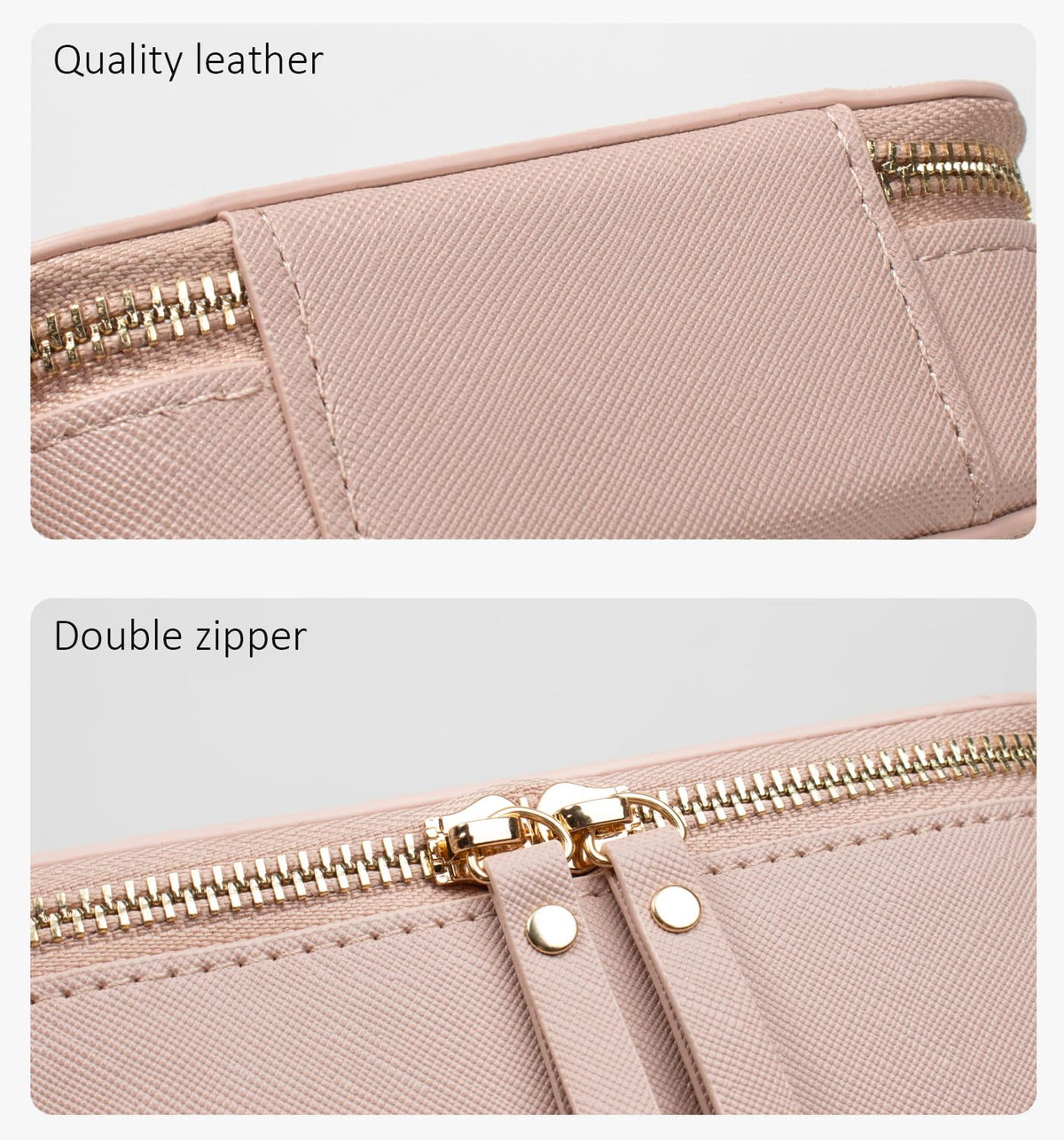LETGO Clear Makeup Bags, TSA Approved Toiletry Bag with Zipper, Clear Makeup Organizer Fit Carry-on Travel Essentials,Clear Cosmetic Bags for Women Men (C-Beige)