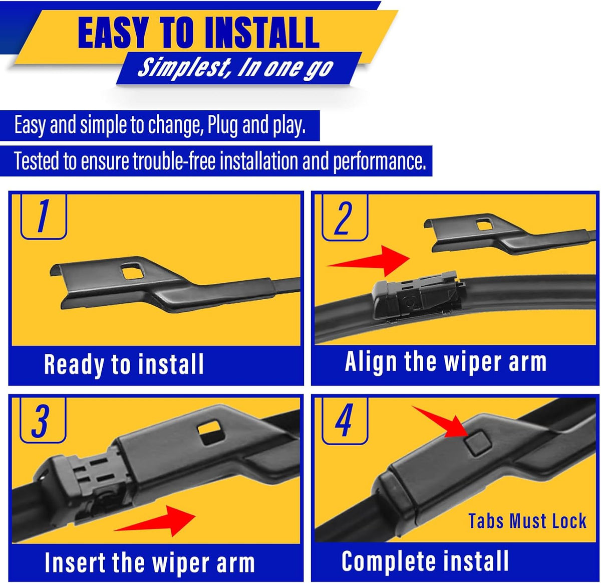 3 wipers Replacement for 2012-2018 Subaru Forester/2015-2019 Subaru Outback, Windshield Wiper Blades Original Equipment Replacement - 26"/17"/14" (Set of 3) U/J HOOK - Colors B