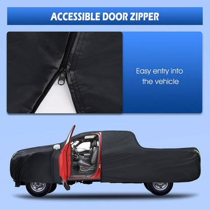 6 Layers Car Cover Waterproof All Weather for Automobiles, Size A3 with Zipper Cotton Fit for Toyota Camry, Honda Accord, Ford Mustang, Chevy Camaro/Malibu,Kia Optima/K5 (187-198 inch)