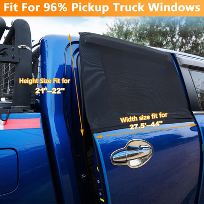 Car Rear Side Window Shades,2 Pack Breathable Mesh Car Window Screens Sun Shades Covers for Camping,Fit for 96% of Cars, Block Sun Glare,UV Protection,Privacy Protection