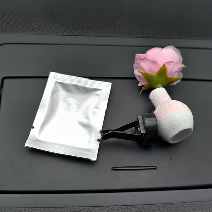Set of 4 Cute Flower Bouquet Car Air Freshener Vent Clips, Mini Artificial Flowers for Car Air Vent Decoration, Auto Interior Dashboard Ornament Accessories
