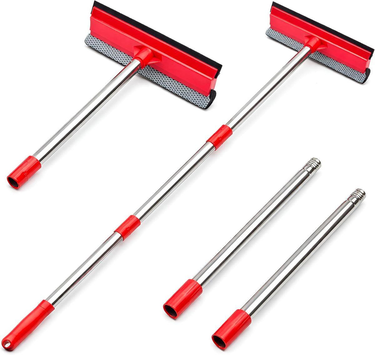 DSV Standard Window Squeegee for Window Cleaning, Window Cleaner Tool for Car Windshield, Shower Door, Boat | 2-in-1 Mini Squeegee for Home | Windshield Squeegee Kit for Car Windows