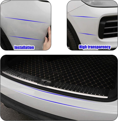 MYFAMIREA Anti-Scratch Anti-Collision Adhesive Strip Car Door Edge Guard Protector Strip Car Door Scuff Plate Protectors Transparent Invisible Tape for Rear Bumper/Door(33Ft x 2In)