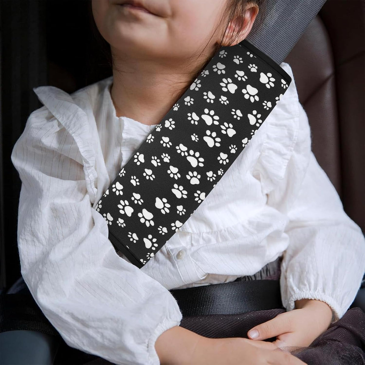YR Seat Belt Cover for Kids, Soft Comfort Seat Belt Cushion for Children, Cute Cartoon Pattern Car Seat Belt Pads Cover for Girls and Boys, 1 Pack (Cartoon Spider)