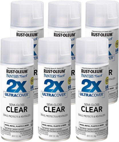 Rust-Oleum 334029 Painter's Touch 2X Ultra Cover Spray Paint, 12 oz, Gloss Clear - Colors A