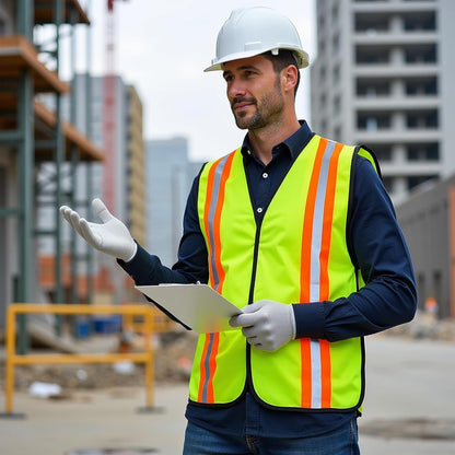 G & F Products High Visibility Reflective Safety Vest, One Size, Machine Washable Work Vest for Jobsite Safety