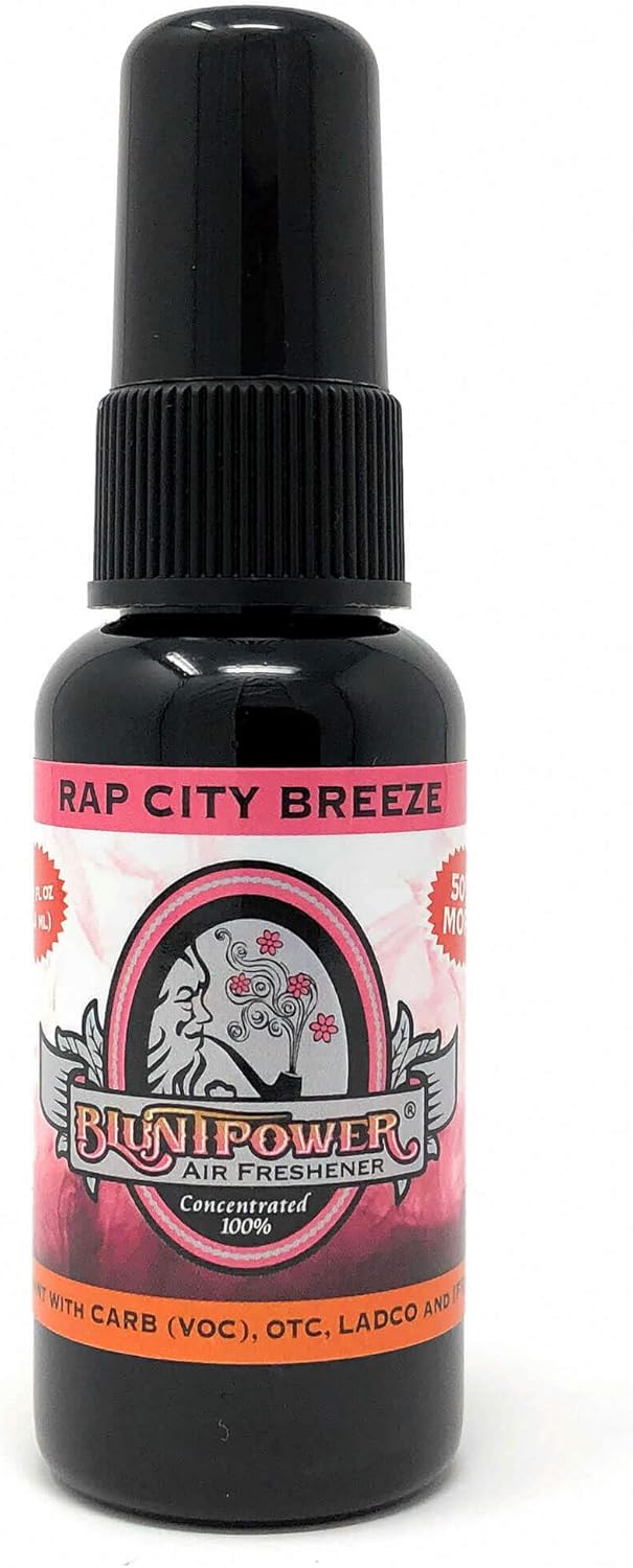 BluntPower (Baby Powder, 1 Pack) Concentrated Air Freshener Spray - Oil-Based Room Diffuser Spray - Long-Lasting Bathroom Scent, Car Freshener & Odor Eliminator - Colors B