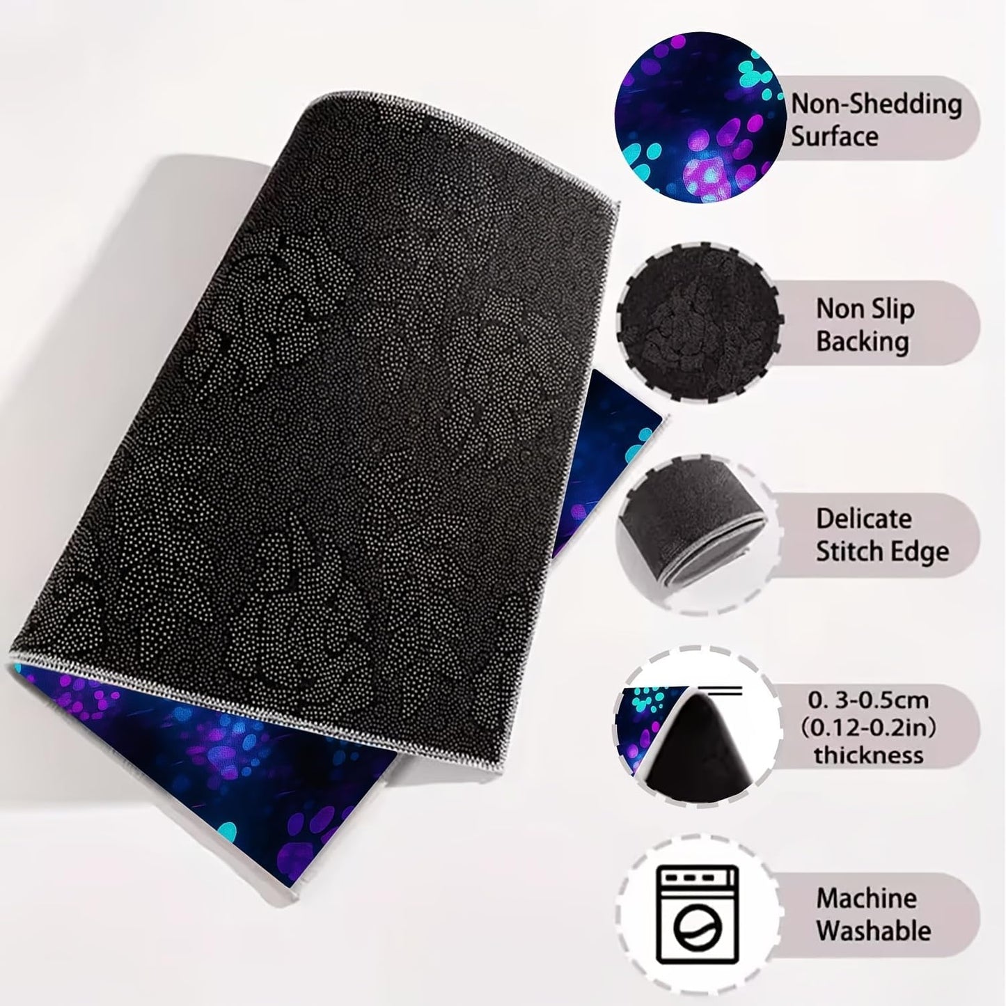 Universal Car Trunk Mat 29" x 39",Purple Colorful Flowers All Weather Trunk Protection Cargo Liner, Durable Cargo Mat Rear Trunk Liner,Stylish Vehicle Interior Accessories Suitable for Most Car Models