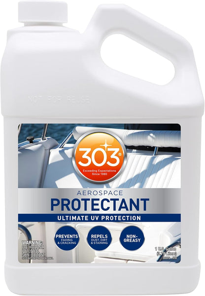 303 Products Marine Aerospace Protectant Spray, UV Protection for Boat Vinyl & Surfaces – Repels Dust, Dirt & Staining, Matte Finish, Restores Like-New Appearance, 32 oz