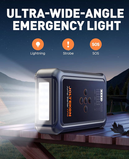Car Battery Jump Starter with Air Compressor 6000A 150PSI, Car Jumper Starter Portable (All Gas/10L Diesel), Jump Box Car Battery with Auto-Shutoff Tire Inflator, Jumper Cables and Light