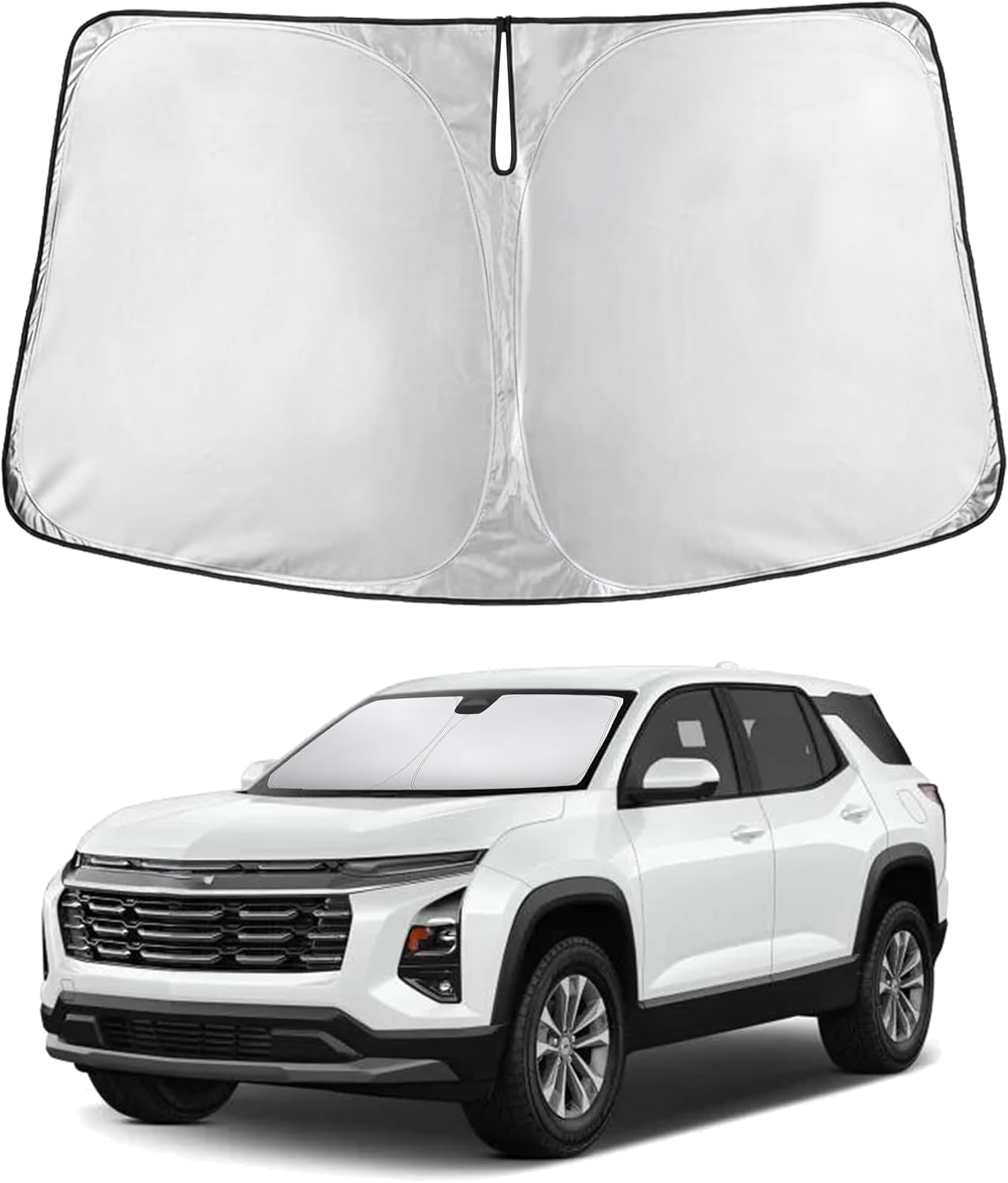 EcoNour Car Windshield Sun Shade | 2025 Upgraded Innovative No-Light-Pass Technology for Maximum Coverage | Foldable Sun Shade Keeps Your Vehicle Cool | Must-Have Car Accessories | Small (59" x 29") - Colors K
