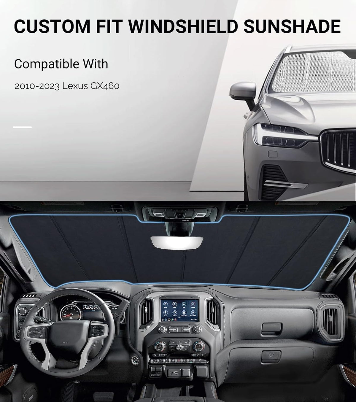 Pigenius Windshield Sun Shade for Lexus RX350/RX450h 2010-2015 Front Window Sunshade - AstraGuard