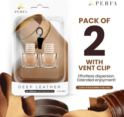 Fresh Linen Car Air Freshener | Hanging Car Freshener with Vent Clip | Long Lasting Fragrance, Slow-Release Aroma Technology, Adjustable Scent Intensity | Scented Interior Accessories by Perfa