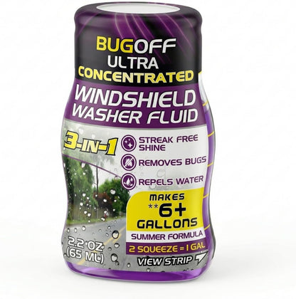 BUGOFF Windshield Washer Fluid Ultra-Concentrated
