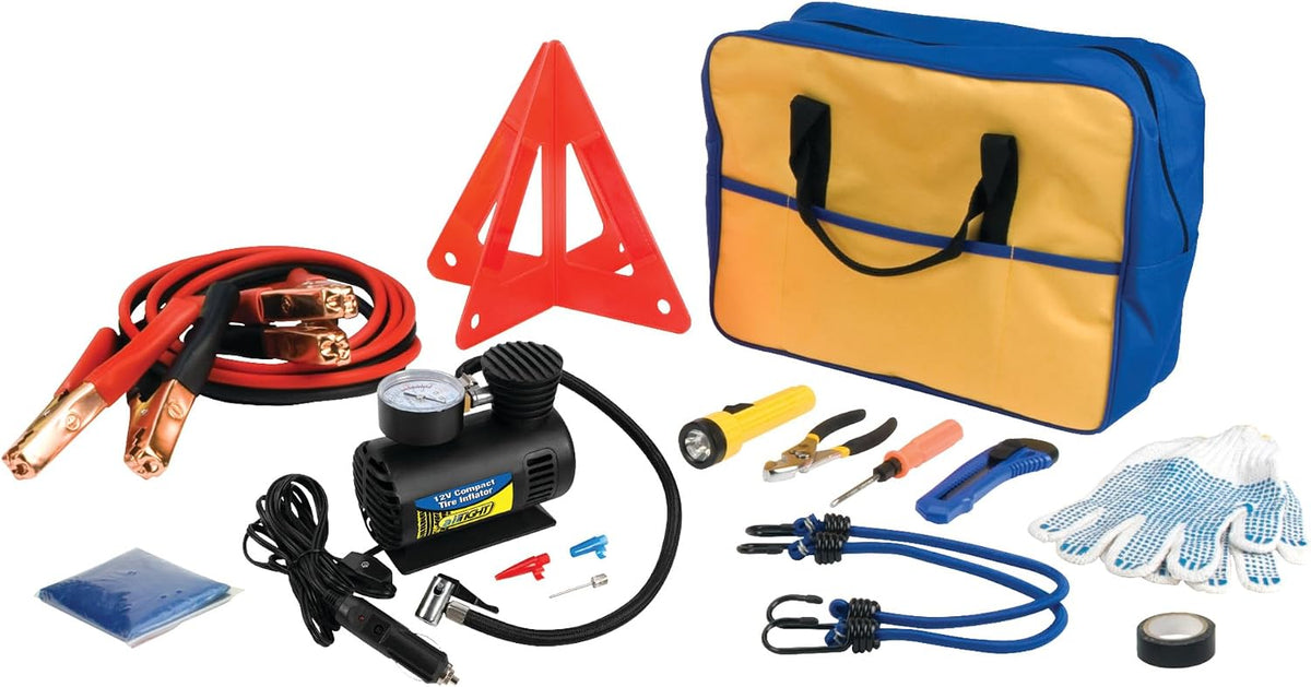 Performance Tool W1555 Deluxe Roadside Emergency Assistance Kit With Jumper Cables