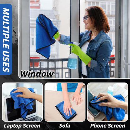 6PCS Microfiber Towels for Cars 36x25 Inch Microfiber Cleaning Cloths Bulk Soft Car Detailng Towel Cloths 450 GSM Detailing Buffing Quick Drying Towel Polishing Waxing Auto Detailing Towel Cloth