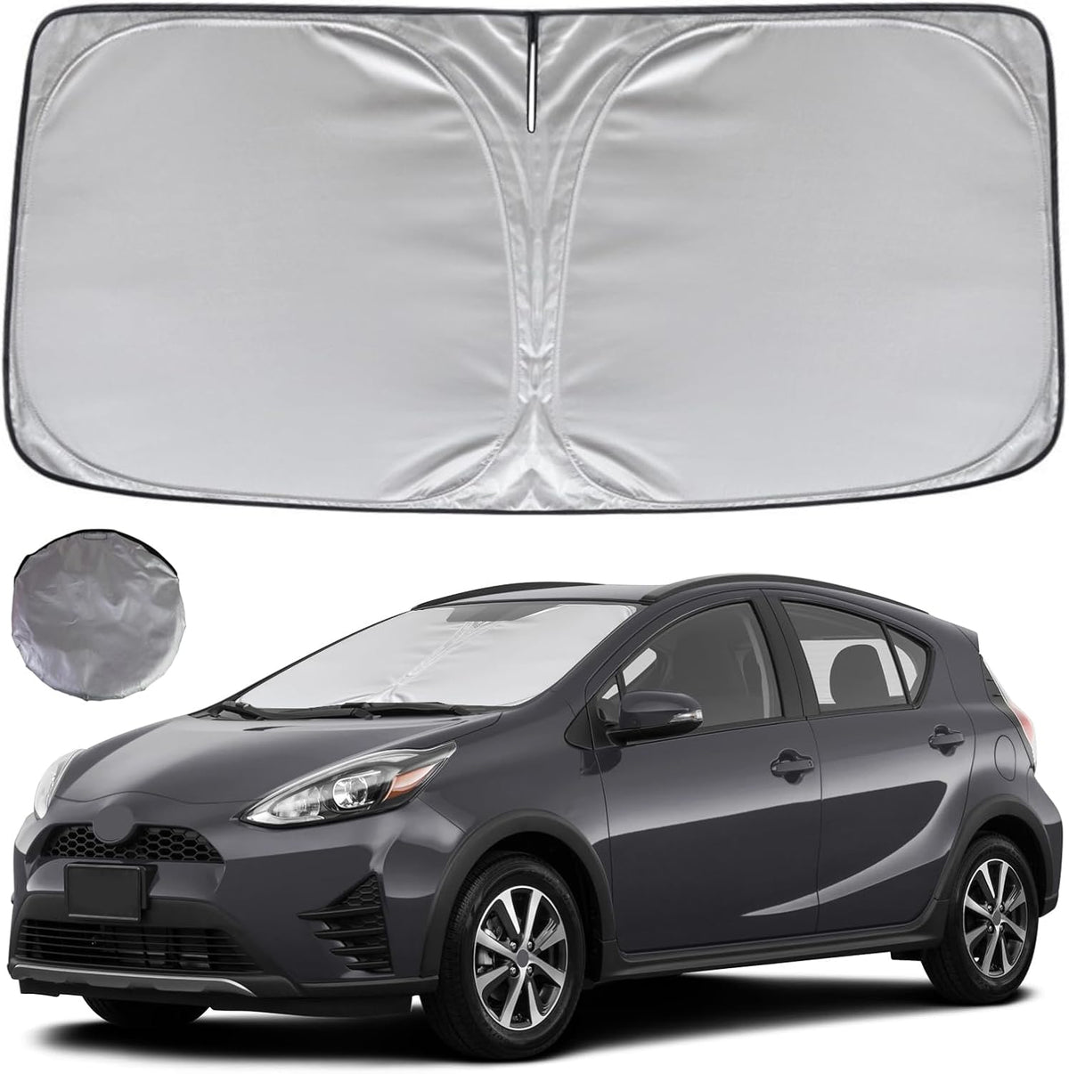 KAYZT Windshield Sun Shade for 2019-2025 2026 Chevy Silverado 1500 /GMC Sierra 1500 2500HD 3500HD Foldable Sunshade Front Window Custom Fit Car Accessories - Colors C