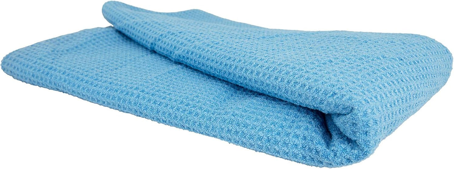 Chemical Guys Waffle Weave Gray Matter Microfiber Drying Towel - 25" x 36", Premium Blend Microfiber Towel with Soft-Banded Edging for Scratch-Free Car Drying, Ultra Absorbent