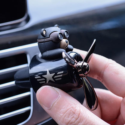Pilot Car Air Freshener, Cute Dog Car Vent Clip Air Freshener Automotive Air Outlet Fan Diffuser, Automotive Interiors Vent Decoration (Shake Head Style - Dog)