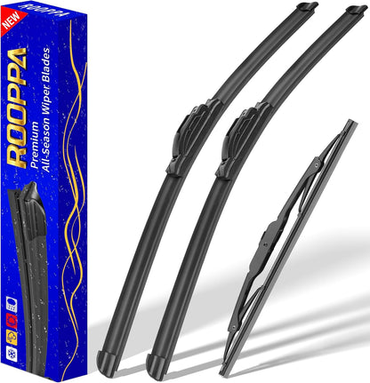 3 wipers Replacement for 2012-2018 Subaru Forester/2015-2019 Subaru Outback, Windshield Wiper Blades Original Equipment Replacement - 26"/17"/14" (Set of 3) U/J HOOK - Colors A