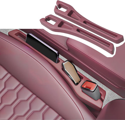 2PCS Car Seat Gap Filler Organizer,2 in 1 Car Gap Filler with Fill and Storage Function for Storing Phones Keys Cards,Universal Multifunctional No Drop Seat Guard for Cars