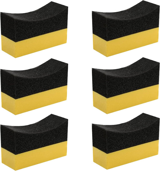 12 Pcs Tire Applicator Dressing Shine Sponge, Tire Dressing Applicator Pads, Color Polishing Sponge for Car Glass, Painted Steel & Porcelain