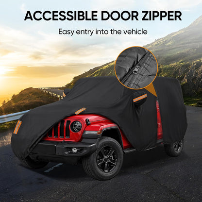 NEVERLAND Sedan Car Cover Waterproof Heavy Duty All Weather Protection Snow Anti-UV Windproof Outdoor Full Car Cover Fit for Automobiles BMW/Mercedes-Benz/Honda（for Car Size:183''L x 70''W x 59''H）