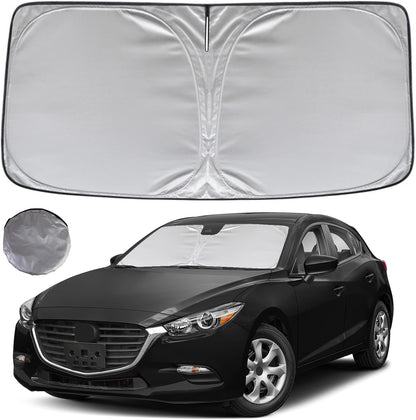 KAYZT Windshield Sun Shade for 2019-2025 2026 Chevy Silverado 1500 /GMC Sierra 1500 2500HD 3500HD Foldable Sunshade Front Window Custom Fit Car Accessories - Colors A
