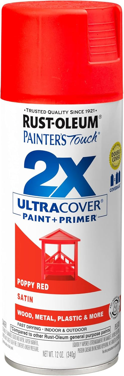 Rust-Oleum 334029 Painter's Touch 2X Ultra Cover Spray Paint, 12 oz, Gloss Clear - Colors B