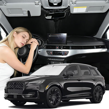 for Toyota Tacoma 2016-2023 2024 2025 2026 Sun Shade Sunshade Windshield Cover - 4 Layers Front Window Shade Custom Fit Tacoma 2Dr 4Dr Pickup Sun Visor 240T Shade Blocks UV Rays Car Accessories - Colors F