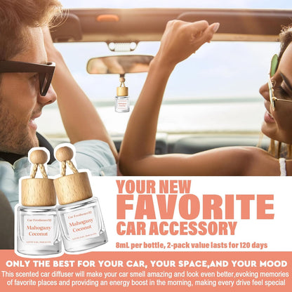 HoogaLife Car Air Freshener Diffuser 2 Pack Hanging Air Freshener Diffuser - Vanilla Cream Fragrance Oil Air D iffuser for Car, 45+ days Long Lasting Fragrance Made in USA C ar Air Fresheners (V54)