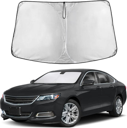 EcoNour Car Windshield Sun Shade | 2025 Upgraded Innovative No-Light-Pass Technology for Maximum Coverage | Foldable Sun Shade Keeps Your Vehicle Cool | Must-Have Car Accessories | Small (59" x 29") - Colors I