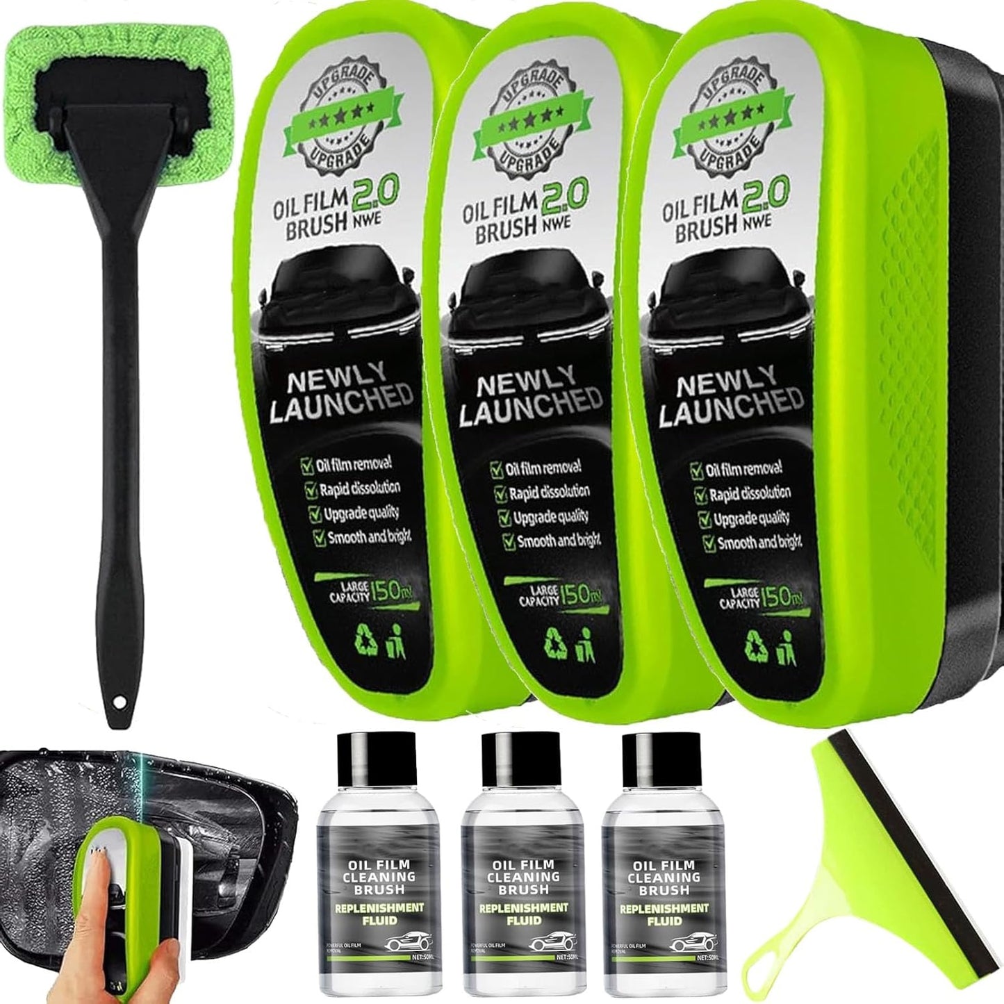 2026 New Clear Vision Windshield Cleaner, Clear Vision Glass Cleaner, Automotive Clears Vision Window Cleaner, Crystal-Clear View in Any Weather, Ultimate Clarity in Any Weather (1PC)