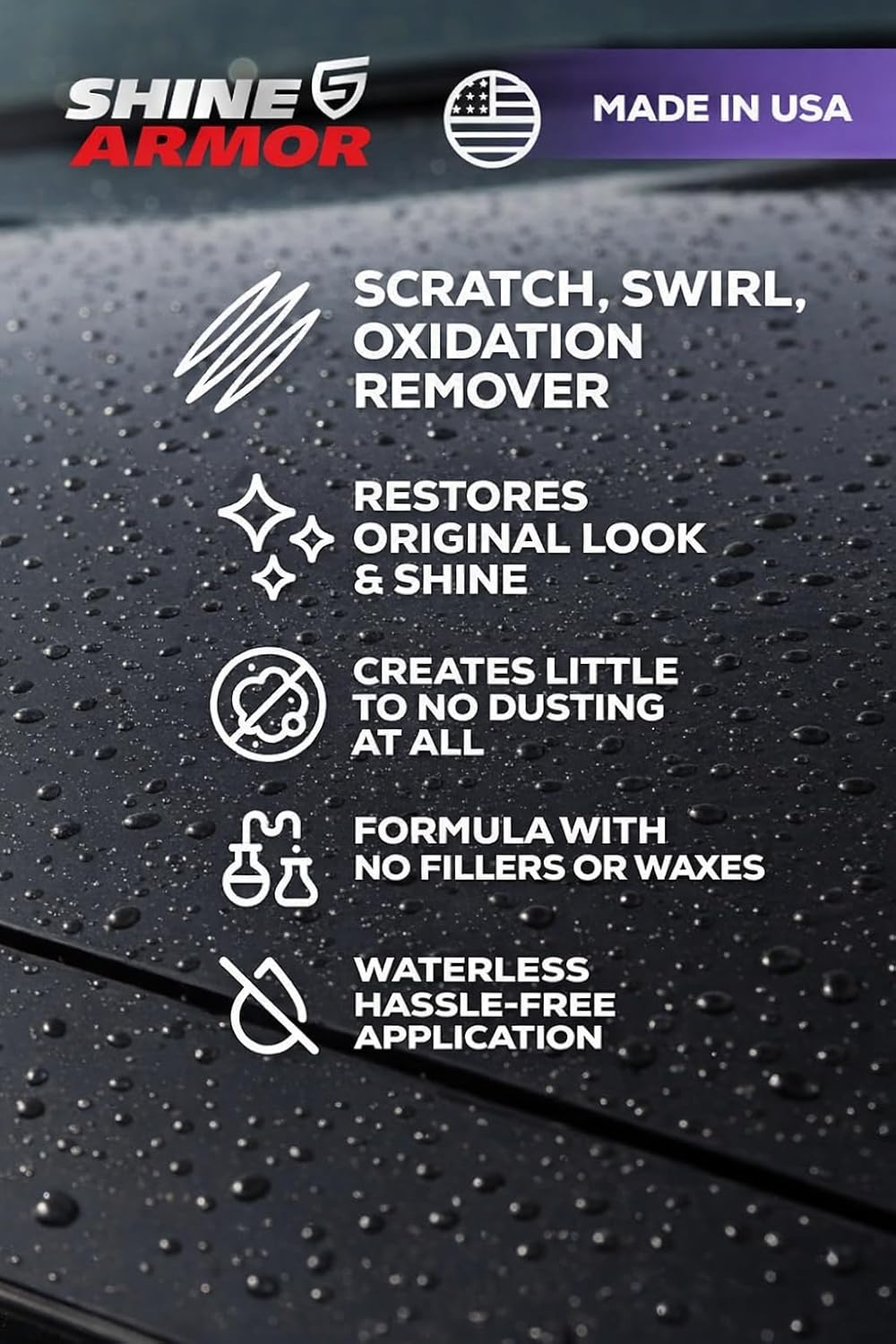 SHINE ARMOR Car Scratch Remover Repair Protection & Swirl Remover Polish 4oz