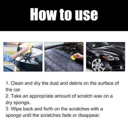 Car Scratch Removal Wax, 2026 New Upgraded scratch remover for vehicles Deep Scratches, Universal Car Paint Polishing Wax Scratch Remover with Wipe and Sponge (1Set)