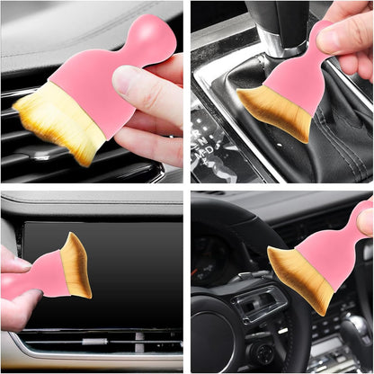 Car Interior Cleaning Brush Car Duster Interior with Ultra Soft Bristles Auto Detailing Brushes Dusting Car Accessories for Dashboard, AC Vents, Leather, Scratch-Free (1Pack)