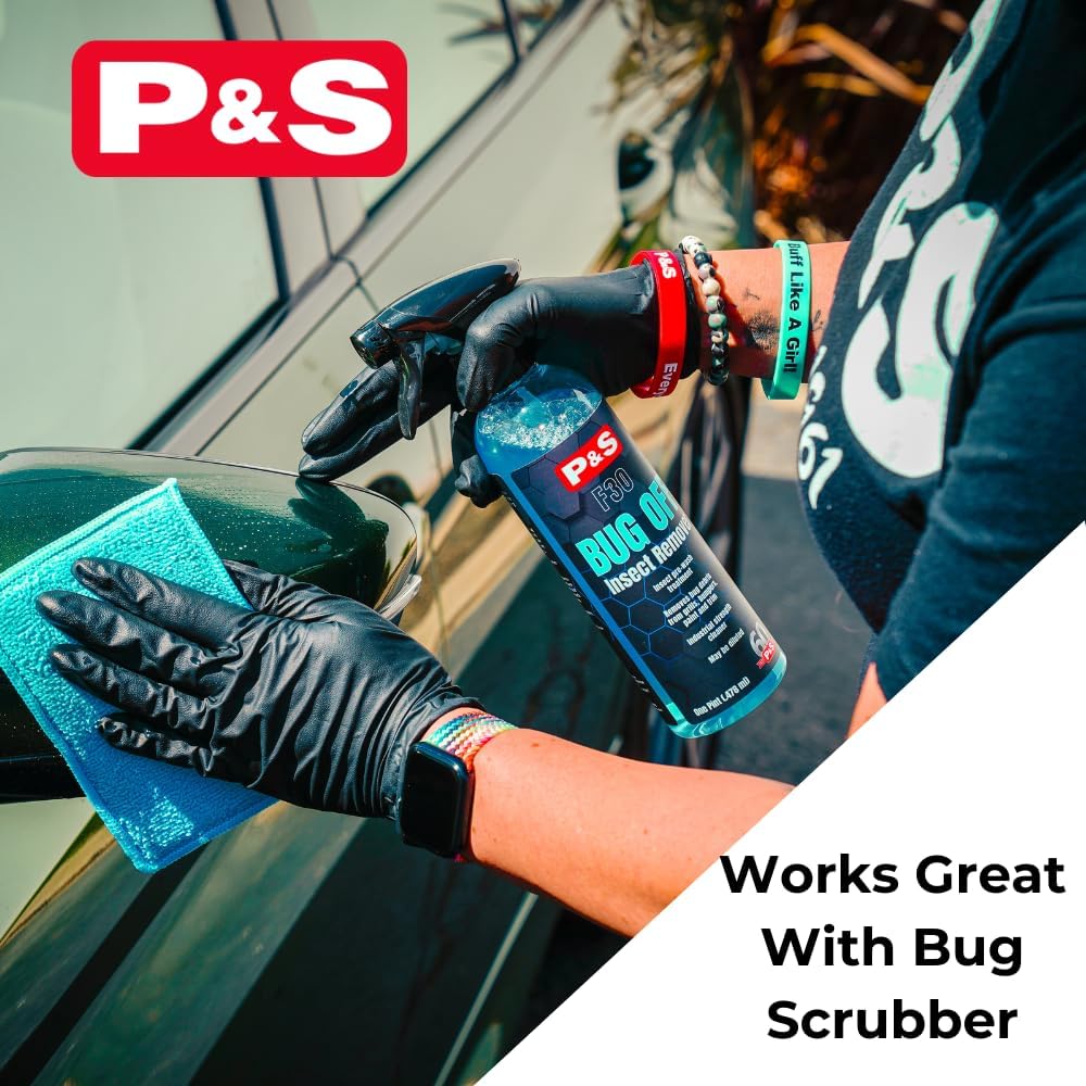 P&S Professional Detail Products Bug Off Insect Remover – Industrial-Strength Bug Splatter Cleaner, Safe for Paint, Trim & Grills, Pre-Wash Treatment, Easy Spray & Rinse Formula - 1 Gallon