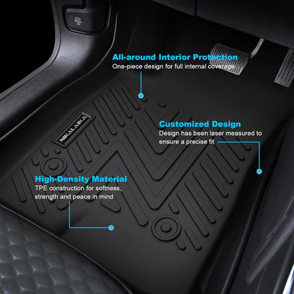 Floor Mats & Cargo Liner & Backrest Mat for 2024 2025 2026 Chevrolet/Chevy Trax All Weather Protection TPE Rubber Full Set Automotive Floor Liners Accessories, Odorless Anti-Slip, Black