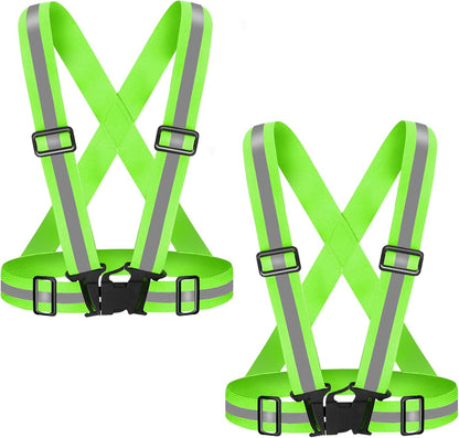High Visibility Reflective Vest Safety Vest Running Reflective Gear Adjustable Reflective Vest for Walking,Jogging,Hiking,Night Cycling