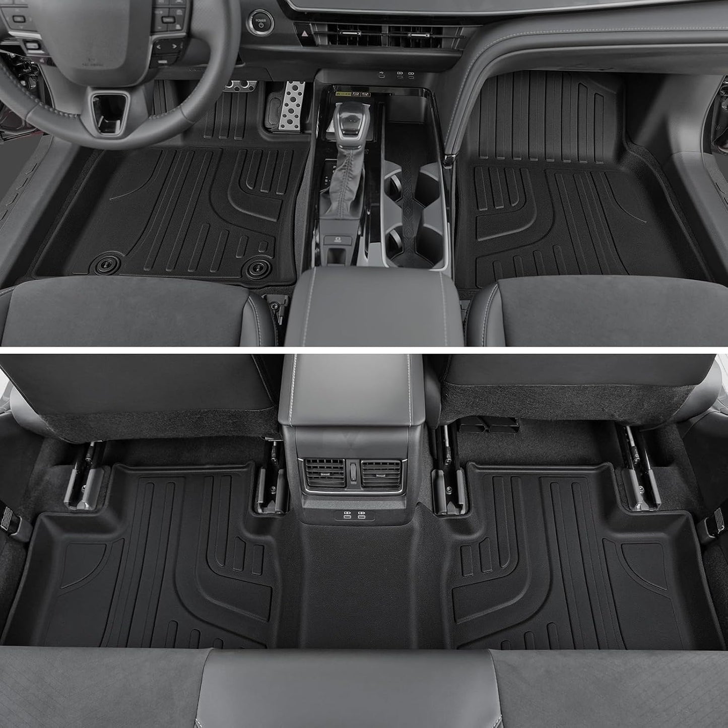 Floor Mats for Toyota Sienna 2021-2026, All Weather Floor Mats Lower Trunk Cargo Liner Accessories, Full Coverage Set (Fit 8-Seat with Spare Tire)