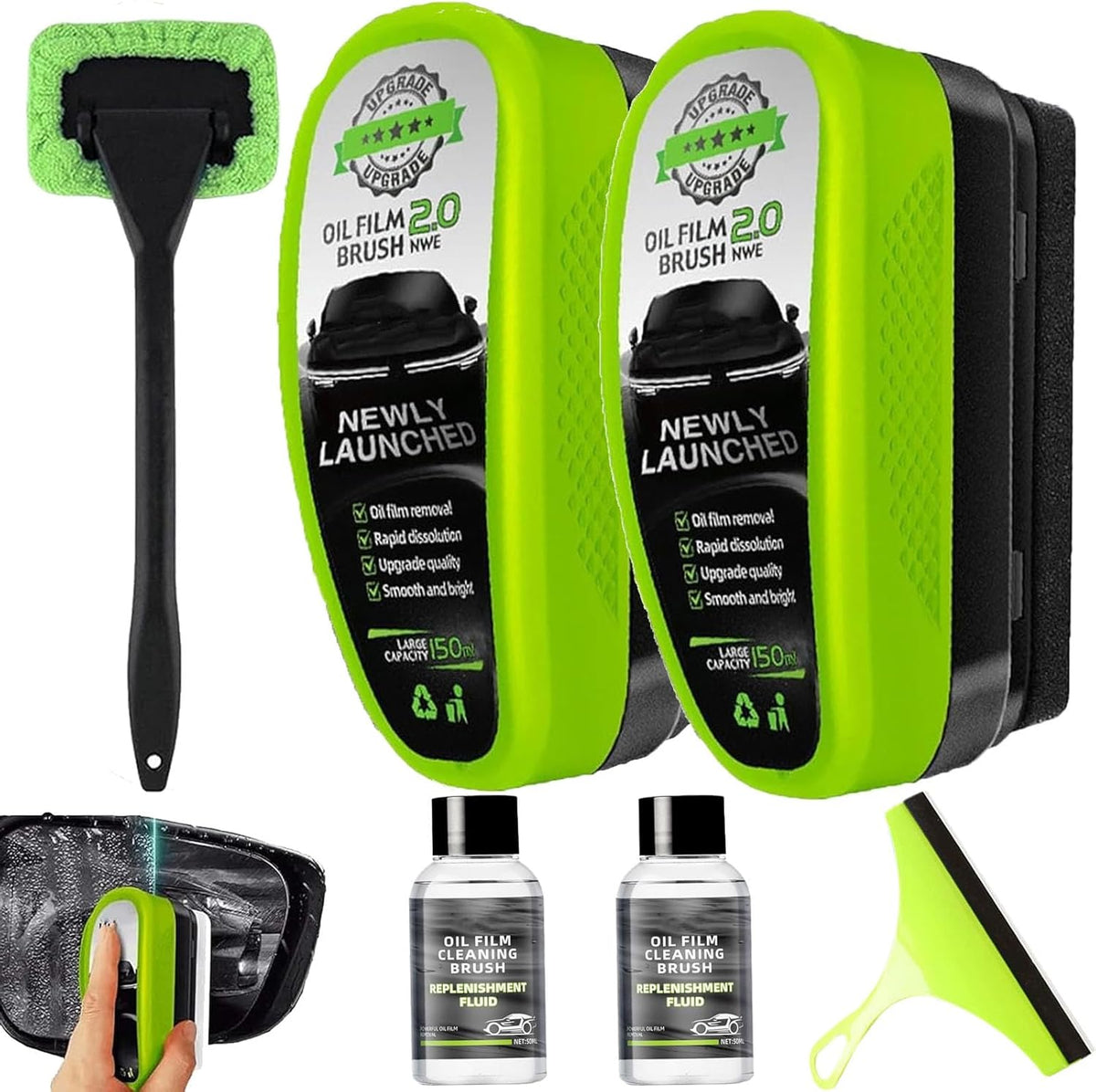 2026 New Clear Vision Windshield Cleaner, Clear Vision Glass Cleaner, Automotive Clears Vision Window Cleaner, Crystal-Clear View in Any Weather, Ultimate Clarity in Any Weather (1PC)