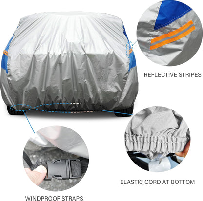 GUNHYI Car Cover for Automobiles All Weather Waterproof, Universal Fit Sedan Ford Mustang, Chevy Camaro/Malibu, Kia Optima, Hyundai Sonata, Nissan Altima, Volkswagen Passat, Tesla Model 3 etc.