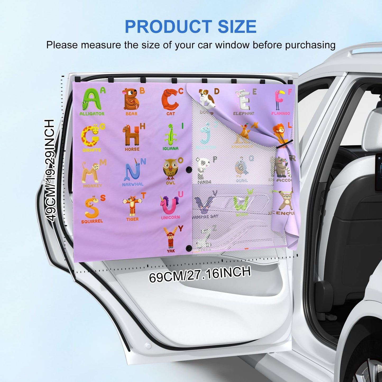 Car Window Shades, [Upgraded] 8 Strong Magnets Magnetic Side Window Sun Shade [2 Pack] - Dual Layer UV Ray Protection Car Sunshade for Baby, Kids & Pets - Universal Fit for SUV, Sedan & Trucks