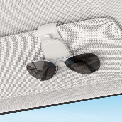 Sotfamily Sunglass Holder for Car Visor, Suede Cloth Magnetic Sunglass Organizer for Car Accessories, 2 Packs, Black
