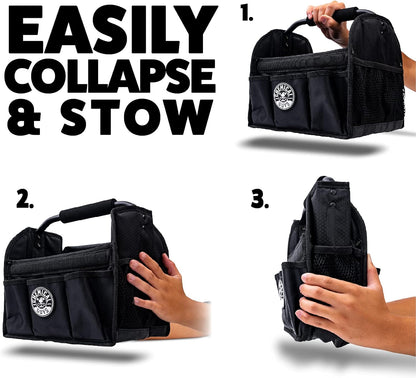 Chemical Guys Quick Load Collapsible Detailing Car Caddy Organizer & Storage – Portable Wash and Garage Organizer for Supplies, Tools and Accessories – Durable Black Design for Cars, Trucks & Home