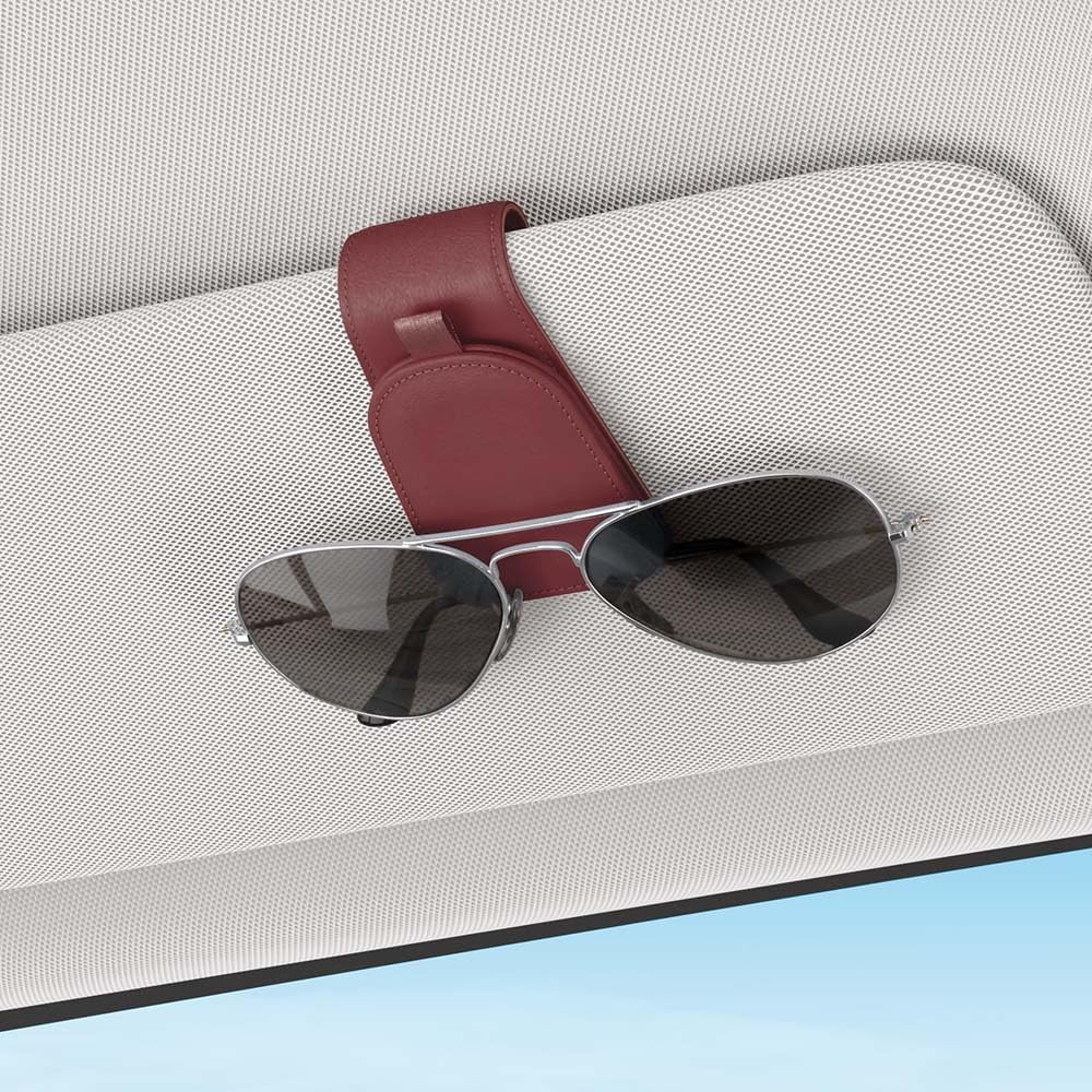 Sotfamily Sunglass Holder for Car Visor, Suede Cloth Magnetic Sunglass Organizer for Car Accessories, 2 Packs, Black