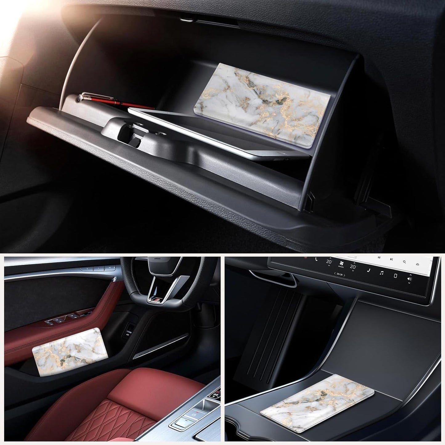 Car Registration and Insurance Holder，Colour Patterns Men Women Car License Document Registration and Insurance Card Holder