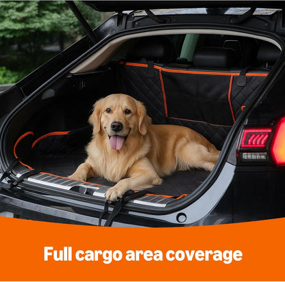 Amazon Basics Waterproof Dog Car Seat Cover, Scratch Proof Protector for Pet, Car Back Bench, 56 x 47 inch, Black